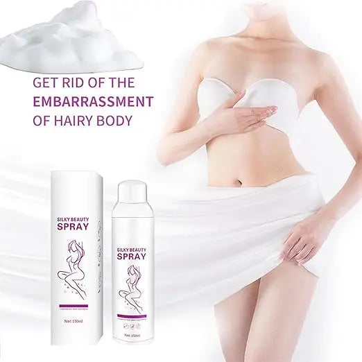 Silky Beauty Hair Removal Spray Foam - Gentle, Effective, and Moisturizing