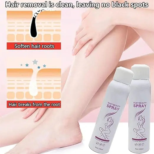 Silky Beauty Hair Removal Spray Foam - Gentle, Effective, and Moisturizing